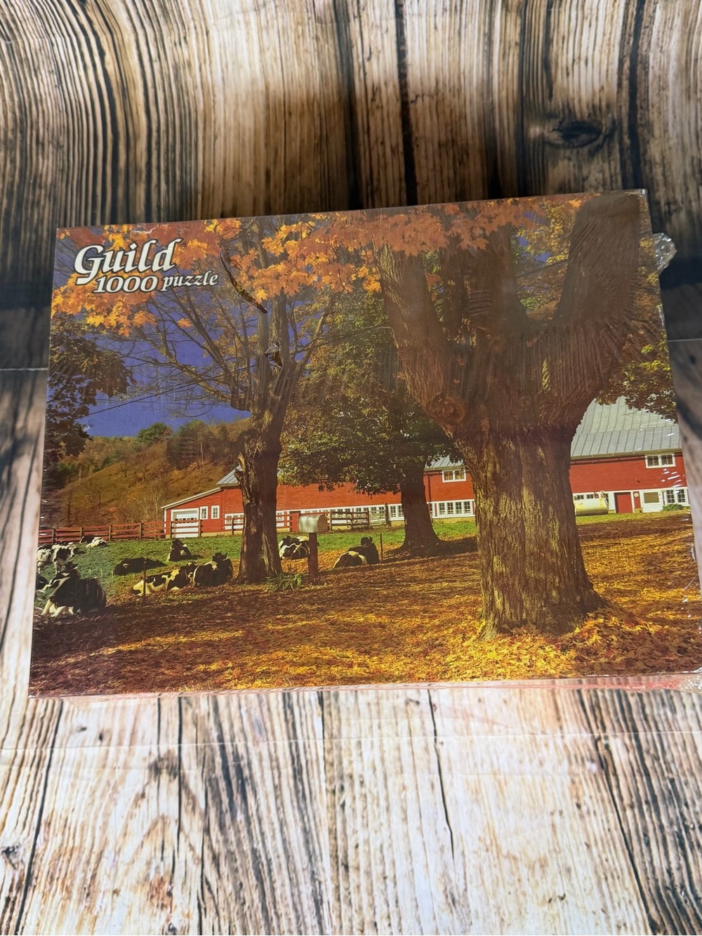 Vintage Guild 1000 Pcs Puzzle 2-Pack Vermont Farm & Cherries Berries Sealed 1986